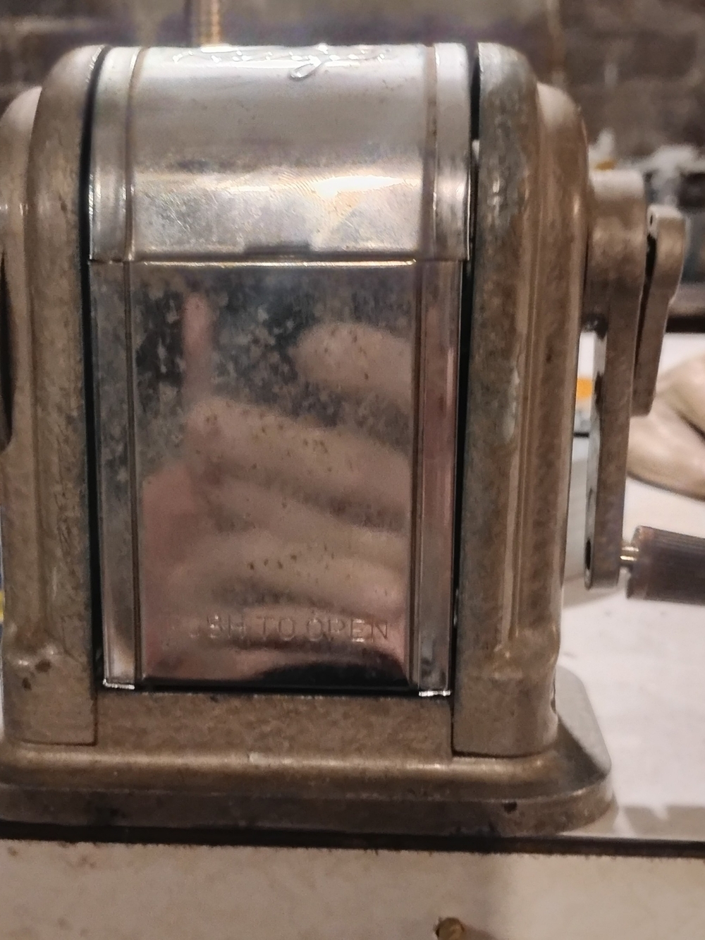Silver Metal Pencil Sharpener for Home Office